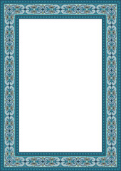 Decorative pattern frame with floral ornaments for cards and invitations