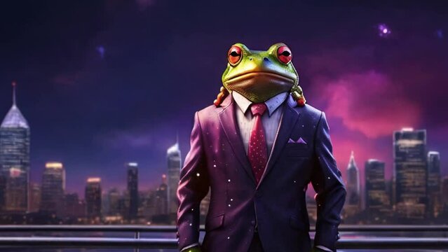 Leader Boss animal dressed in a formal business suit Entrepuenership