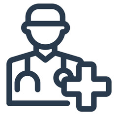 Fototapeta premium Informed Doctor Icon for Expert Medical Marijuana Consultation
