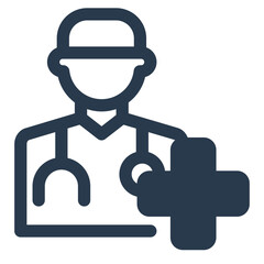 Obraz premium Informed Doctor Icon for Expert Medical Marijuana Consultation