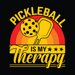 Pickleball is my therapy best quality typography t shirt design optimistic  artwork