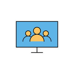 Dynamic Digital Presence: Comprehensive Set of Digital Marketing Color Fill and Line Icons - Website, SEO, Social Media, Online Advertising, Mail, Content, Strategy, Target, Feedback