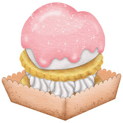 Pink Milk Cream Cake