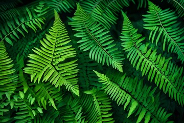 green fern leaves