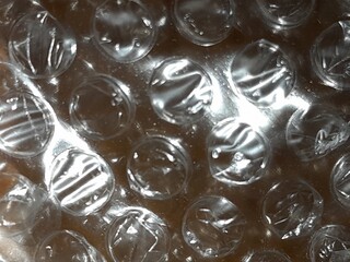 Close up macro photo of bubble wrap