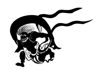 風神　シルエット