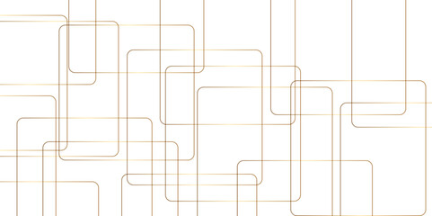 Abstract colorful golden and white geometric square and random lines with realistic line geometric square and triangle shape, Abstract golden lines pattern texture business background.