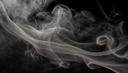 Fototapeta premium White smoke on black background