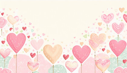 Pastel colored heart background
