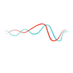 Red and Blue Graphic Lines 