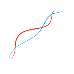 Red and Blue Graphic Lines 