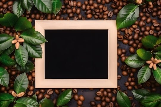 blank frame coffee theme 