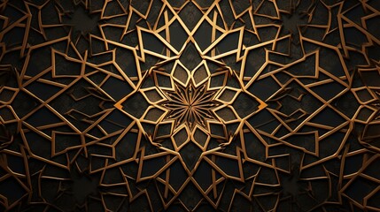 Arabic mosaic background, Arabic pattern, Generative Ai