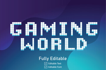 Pixel gaming text effect