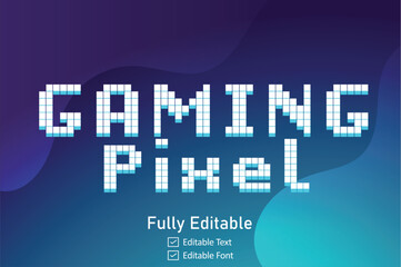 Pixel gaming text effect