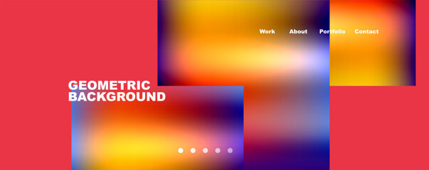 Obraz premium Minimalist geometric abstract background with fluid gradients. Vector Illustration For Wallpaper, Banner, Background, Card, Book Illustration, landing page