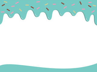 溶けたチョコが垂れたフレーム