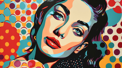 Expressive Pop Art Self-Portrait Infuse with Dynamic Patterns