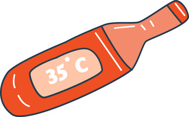thermometer doodle style