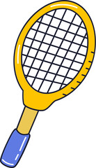 tennis racket sport doodle style