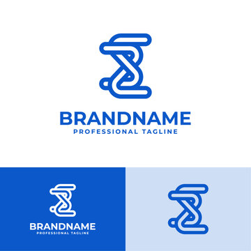 Modern Letter SZ, EB, or SBZ Monogram Logo, for business with SZ, ZS, EB, BE, or SBZ initials