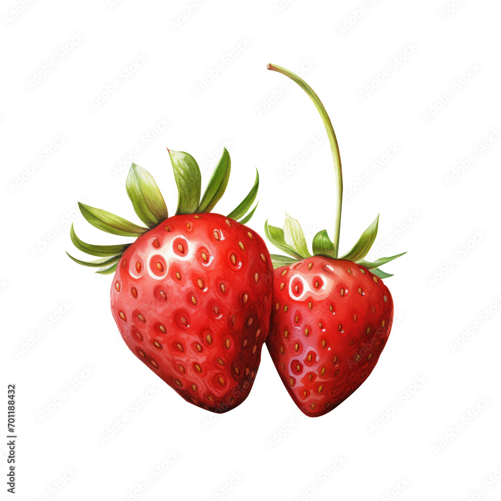 Wall mural Watercolor strawberry