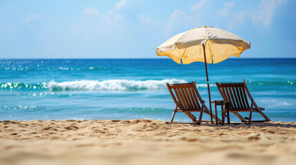 lounge chairs on the beach