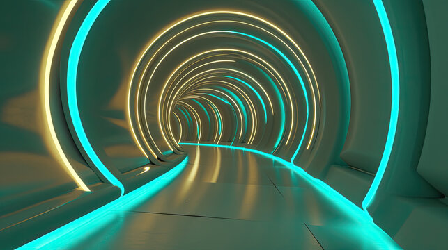 Azure Bliss: Beige Walkway Swirls