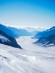 Fototapeta na wymiar Switzerland Jungfrau snow capped mountains 