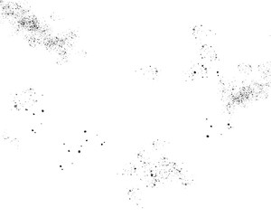 Abstract ink splatter on white background
