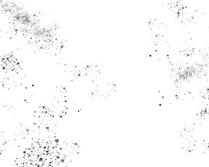 Abstract ink splatter on white background
