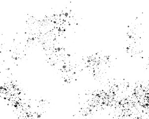 Abstract ink splatter on white background