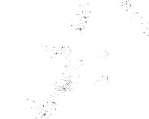 Abstract ink splatter on white background