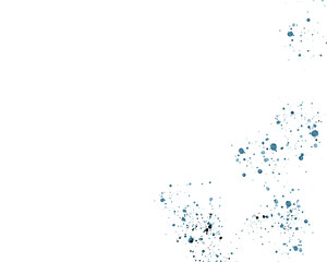 Abstract ink splatter on white background