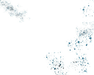 Abstract ink splatter on white background