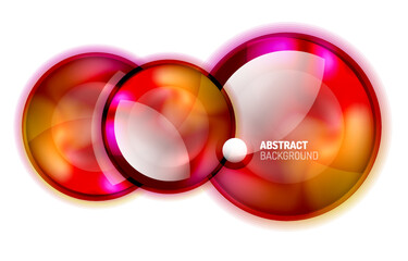 Abstract Glass Circle Banner Template