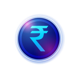 indian digital currency rupee concept vector