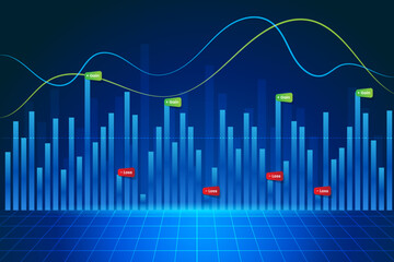 stock market profit and loss concept vector