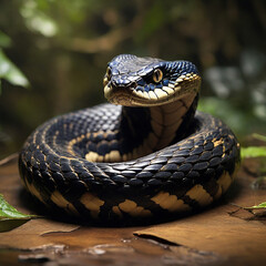 Fototapeta premium King Cobra's Majestic Regalia generative ai