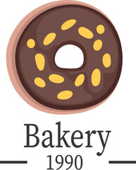 donut logo, delicious tasting bread making business