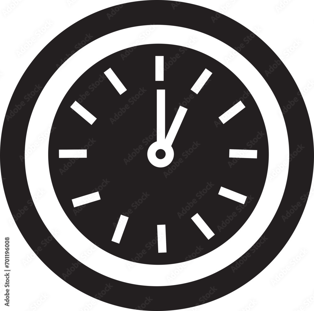 Aufkleber vector time and clock icon. analog clock icon symbol in trendy fill style notifying hour isolated on