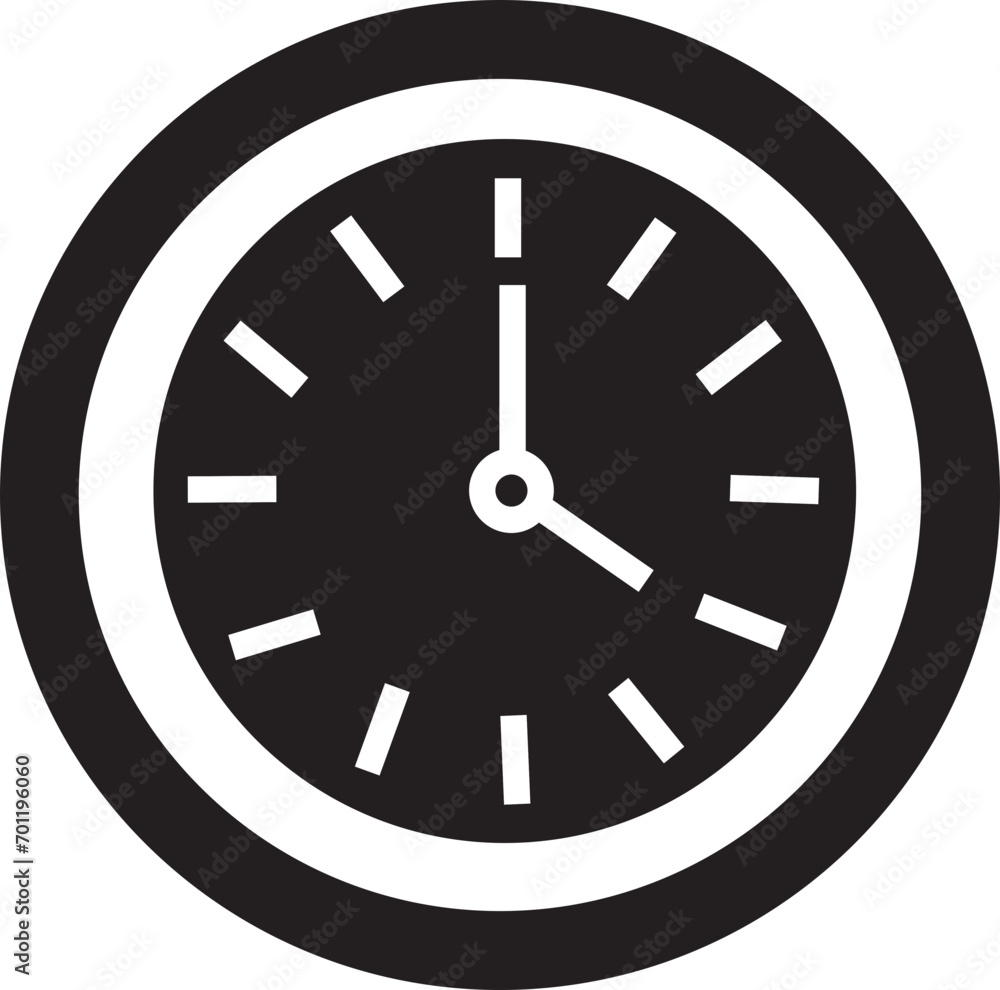 Aufkleber vector time and clock icon. analog clock icon symbol in trendy fill style notifying hour isolated on