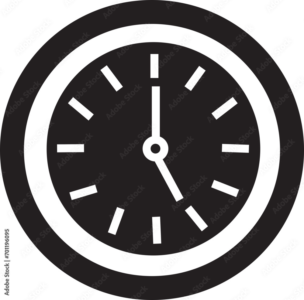 Aufkleber vector time and clock icon. analog clock icon symbol in trendy fill style notifying hour isolated on