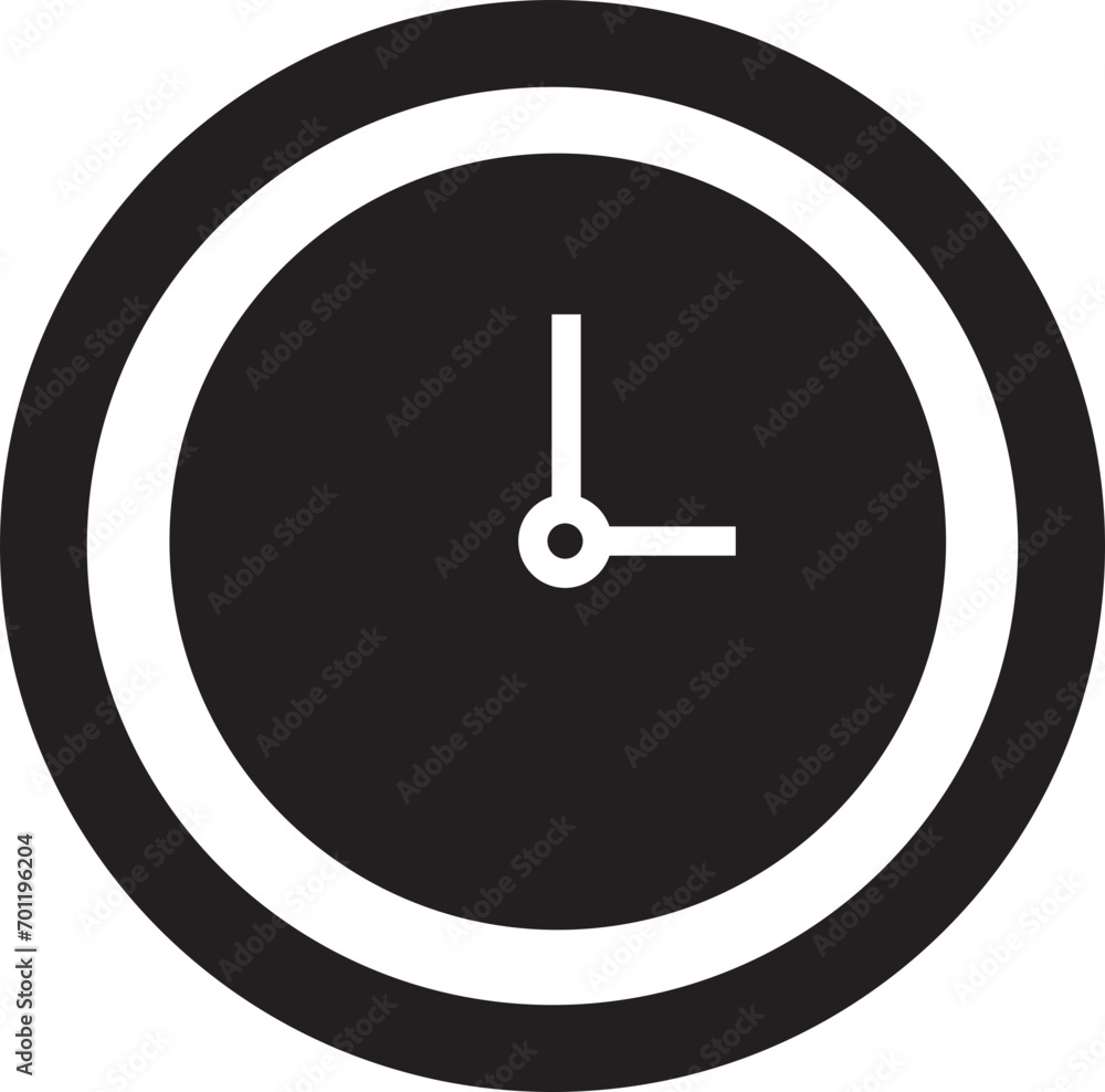 Aufkleber vector time and clock icon. analog clock icon symbol in trendy fill style notifying hour isolated on