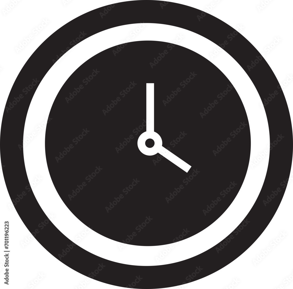 Aufkleber vector time and clock icon. analog clock icon symbol in trendy fill style notifying hour isolated on