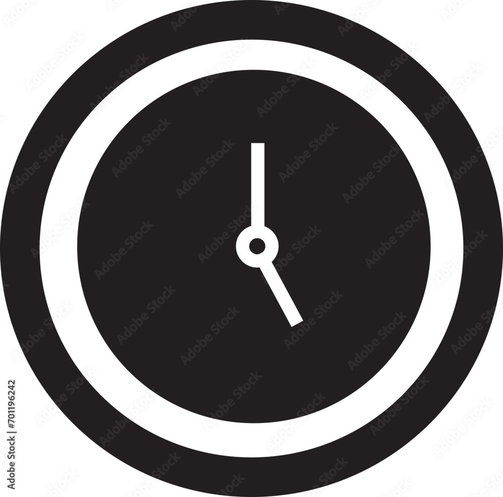 Aufkleber vector time and clock icon. analog clock icon symbol in trendy fill style notifying hour isolated on