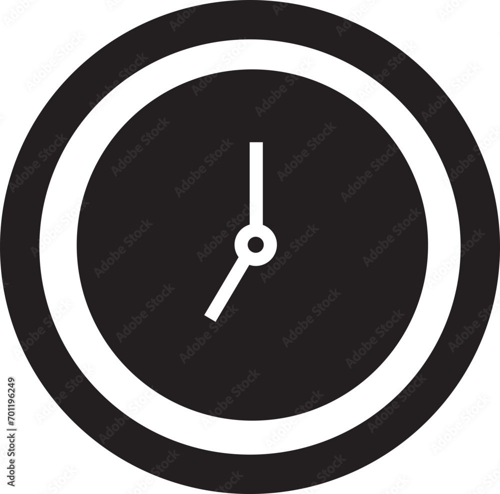 Aufkleber vector time and clock icon. analog clock icon symbol in trendy fill style notifying hour isolated on