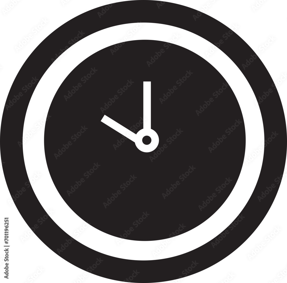 Aufkleber vector time and clock icon. analog clock icon symbol in trendy fill style notifying hour isolated on