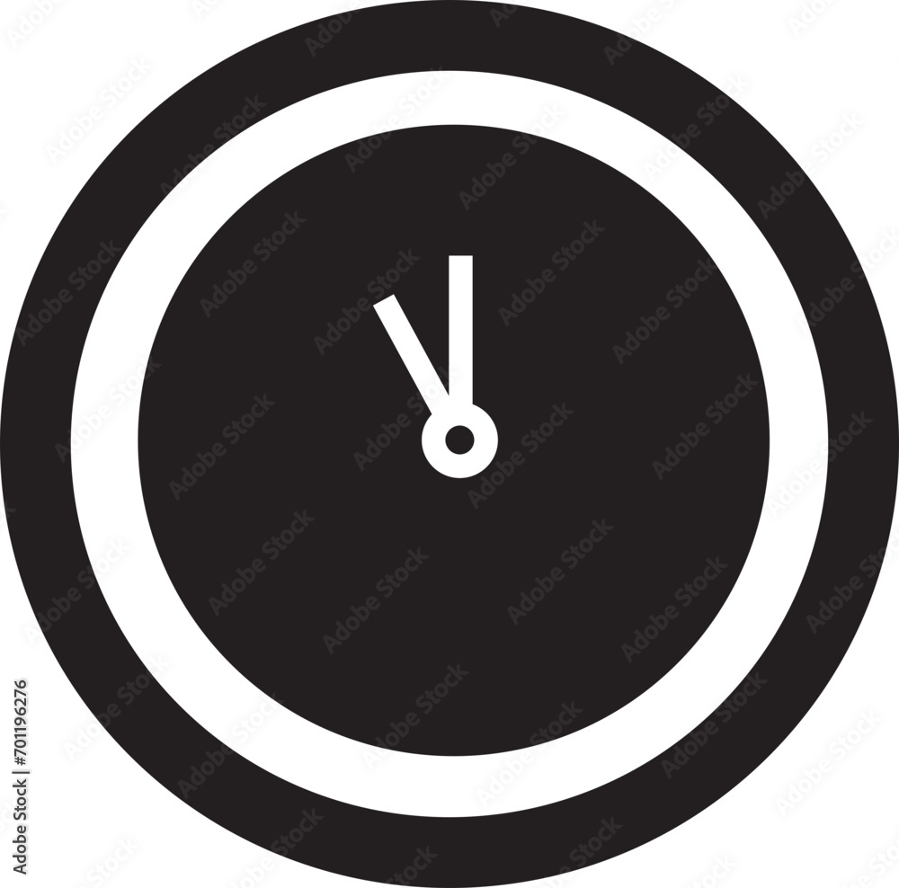 Aufkleber vector time and clock icon. analog clock icon symbol in trendy fill style notifying hour isolated on