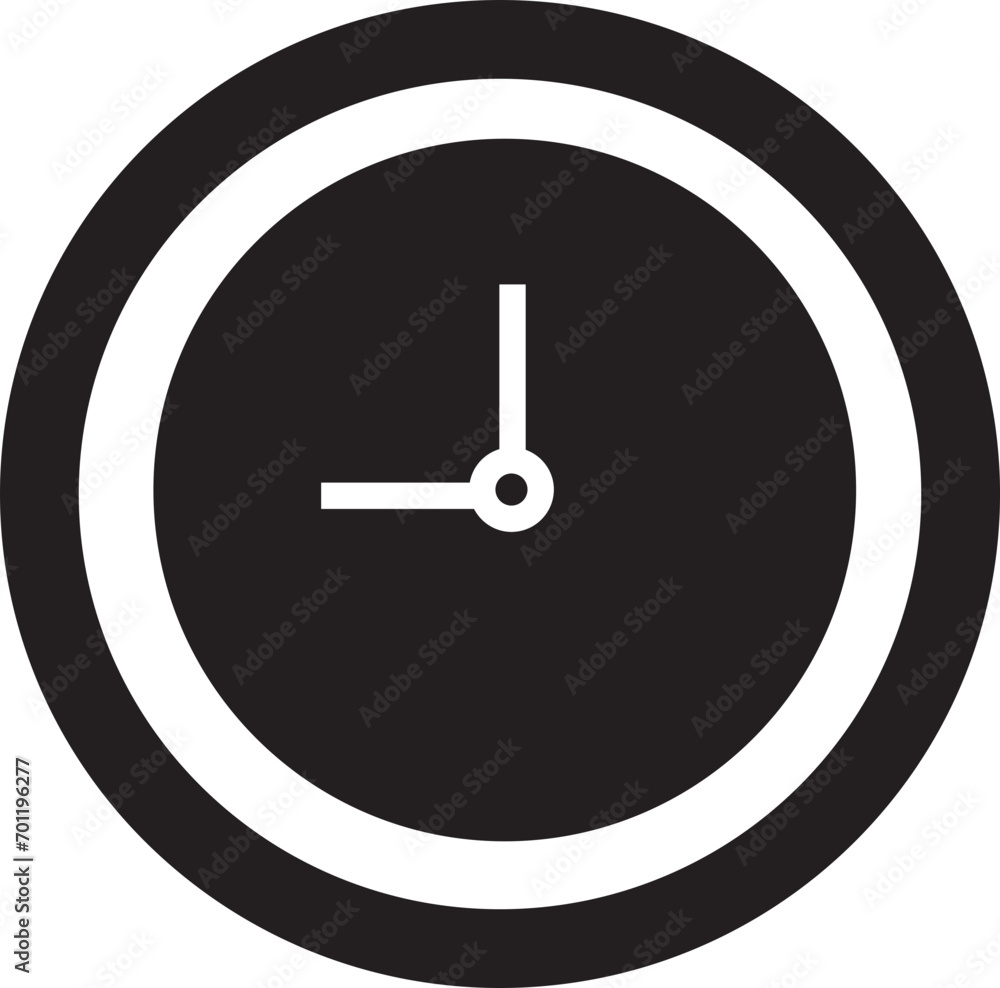 Aufkleber vector time and clock icon. analog clock icon symbol in trendy fill style notifying hour isolated on